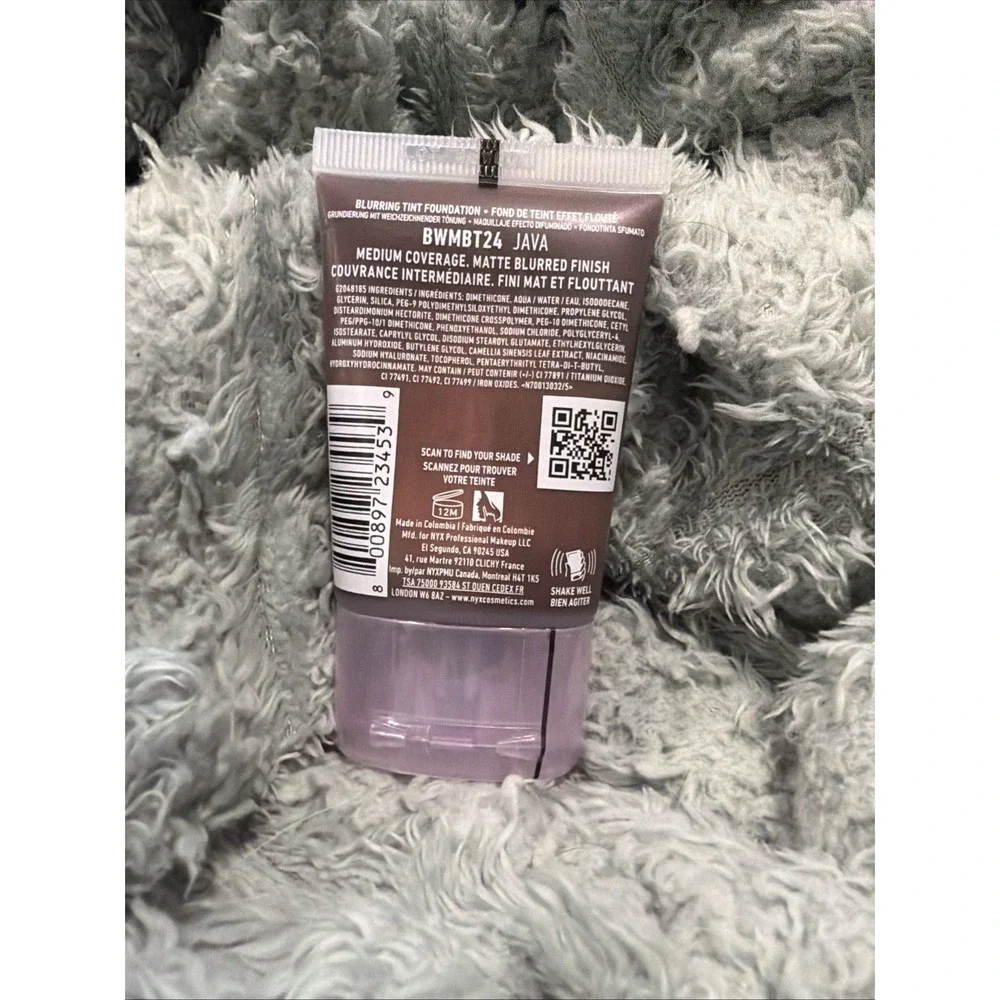 NYX MAKEUP BARE WITH ME BLUR Blurring Tint Foundation 24 Java Sealed‎